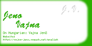 jeno vajna business card