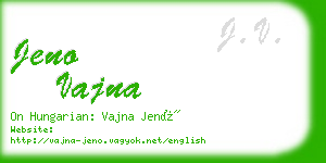 jeno vajna business card